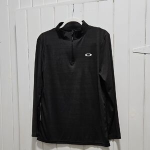 Oakley Black Quarter-Zip Polo Shirt